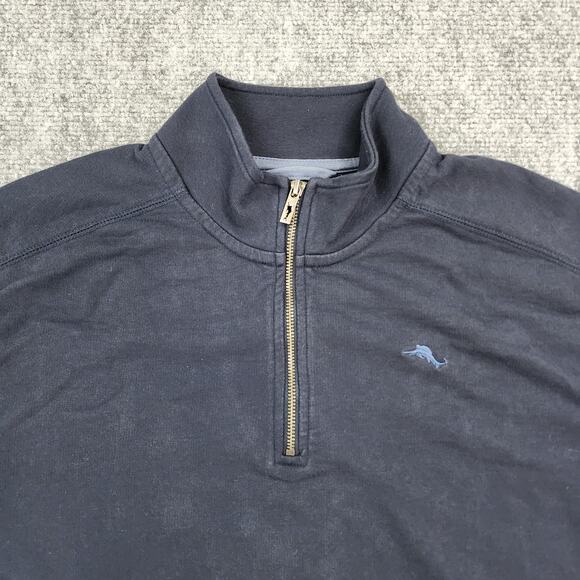 Tommy Bahama Sweater Boys XL Blue Navy Relax 1/4 Zip Long Sleeve Coastal Classic - Picture 9 of 14